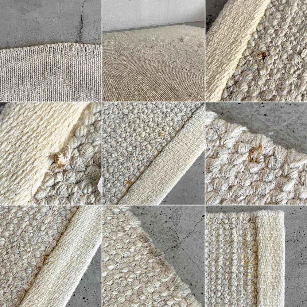 クヴァドラ Kvadrat キナサン Kinnasand アラム Aram2 ウールラグ 255×200cm オフホワイト系 平織り デンマーク 〓