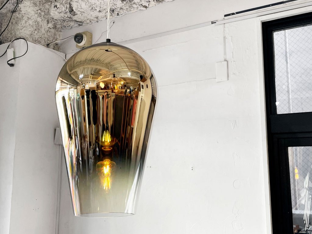 トムディクソン Tom Dixon フェイド ペンダントライト Fade Pendant ゴールド色 廃番 定価115,500円 箱付 展示美品 ★