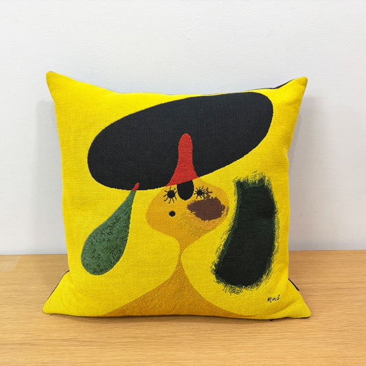 ジュール・パンス JULES PANSU クッション Joan Miro ジョアン・ミロ ポートレ ドゥ ジュヌフィユ 45cm ●