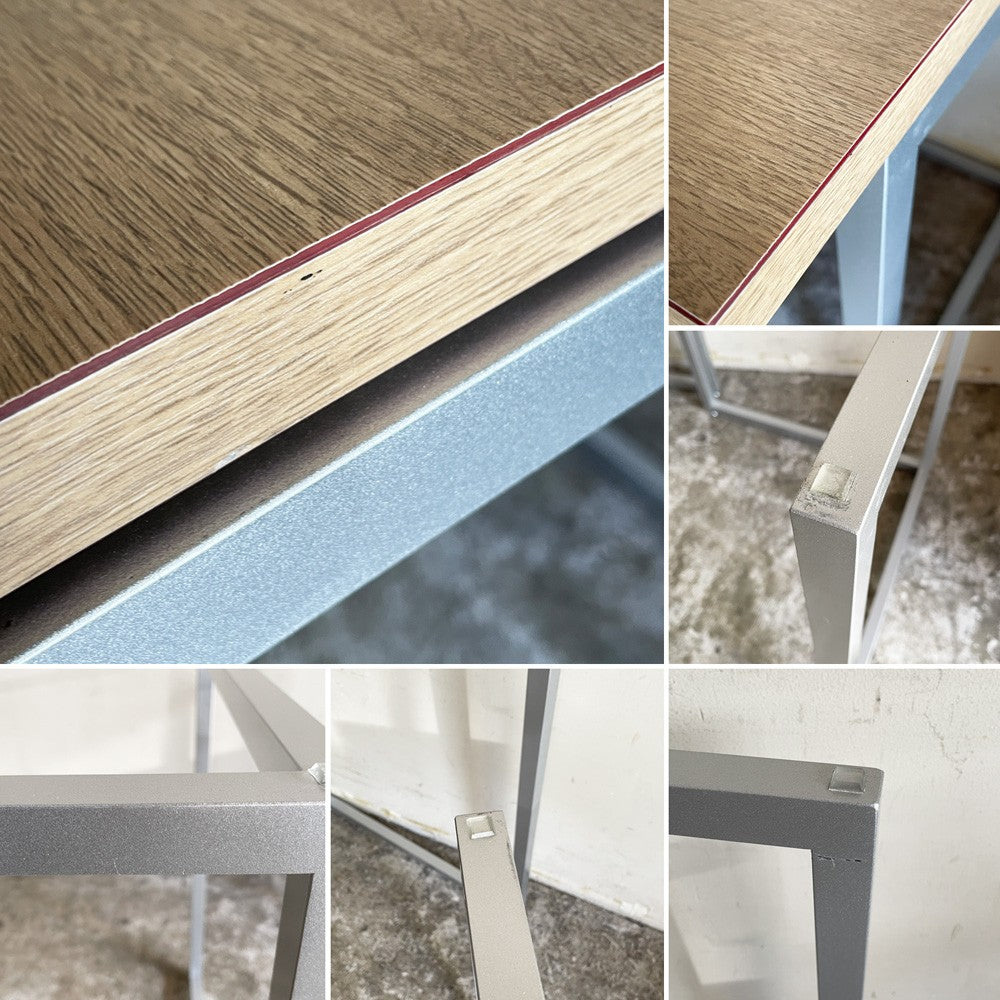 ビスレー BISLEY デスクプラン DESK PLAN Lフット ワーキングテーブル デスク オーク メラミン天板 スチール脚 W120cm イギリス ■