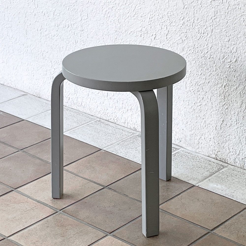 アルテック artek スツール60 3本脚 アルテック創立75周年記念モデル グレー アアルト 希少 ◇
