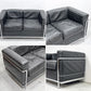 カッシーナ Cassina LC2 ソファ 2シーター ポリエステルパッディング仕様 クローム  ル・コルビジェ ピエール・ジャンヌレ シャルロット・ペリアン MoMA 名作 ●