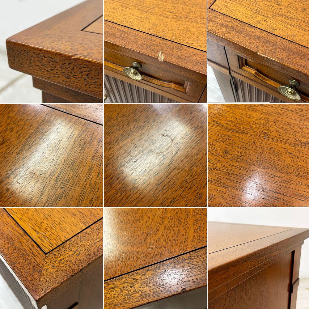 ドレクセルヘリテイジ DREXEL HERITAGE トライユン Triune ナイトテーブル サイドテーブル キャビネット 花台 飾り棚 マホガニー 米国 A ●