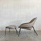 ザ・コンランショップ THE CONRAN SHOP クロスレッグ CROSS LEG ラウンジチェア＆オットマン 本革 グレー系レザー マグナス・ロング イギリス 〓
