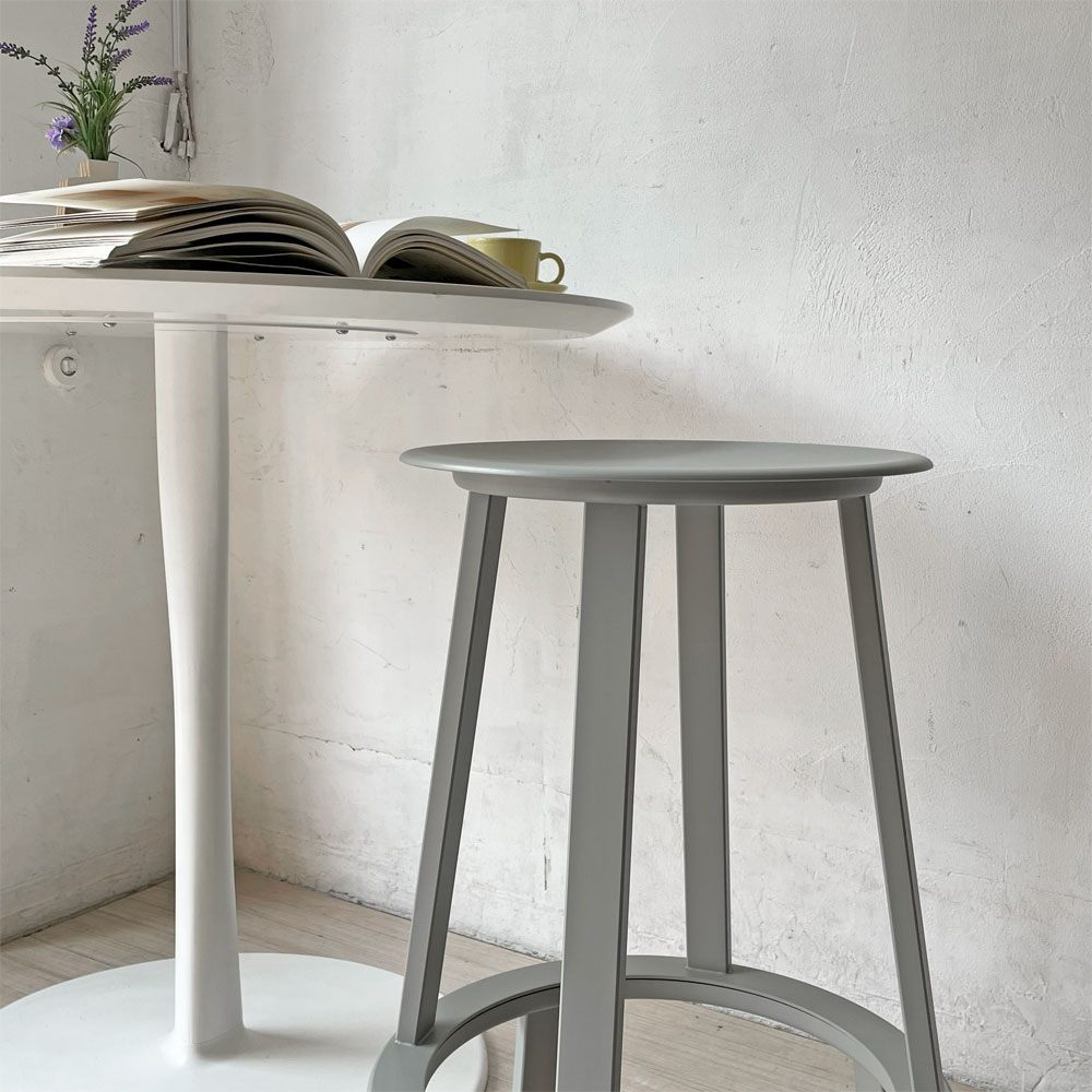 ヘイ HAY リボルバー バースツール ロー REVOLVER BAR STOOL LOW H65cm スカイグレー 回転式座面 レオン・ランズメイヤー デンマーク 定価￥49,500- ★