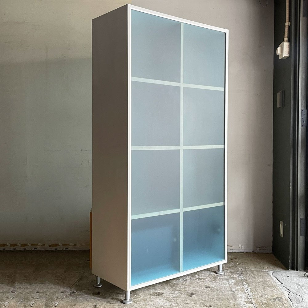 ウィルクハーン Wilkhahn ミナモ Minamo ファイリングシェルフ Filing Shelf ビーチ材 アルミフレーム アクリルパネル 2ドロワー 2列4段 コクヨ取扱い 現状品 ■