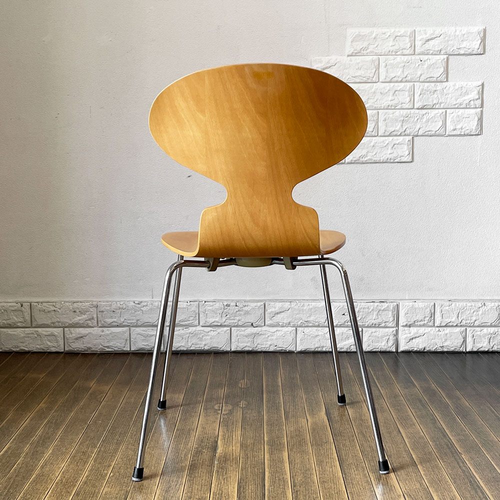 フリッツハンセン Fritz Hansen 3101 アリンコチェア アントチェア 4本脚 ナチュラルビーチ ラッカー仕上げ フェルトグライズ アルネ・ヤコブセン E ◎