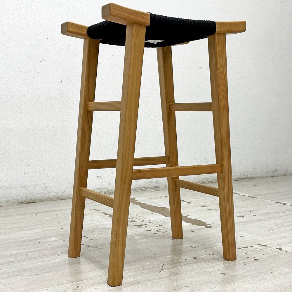 グラフ graf ノープリウス ハイスツール NAUPLIUS HIGH STOOL カウンタースツール ホワイトアッシュ材 ロープ張り 定価61,160円 ●