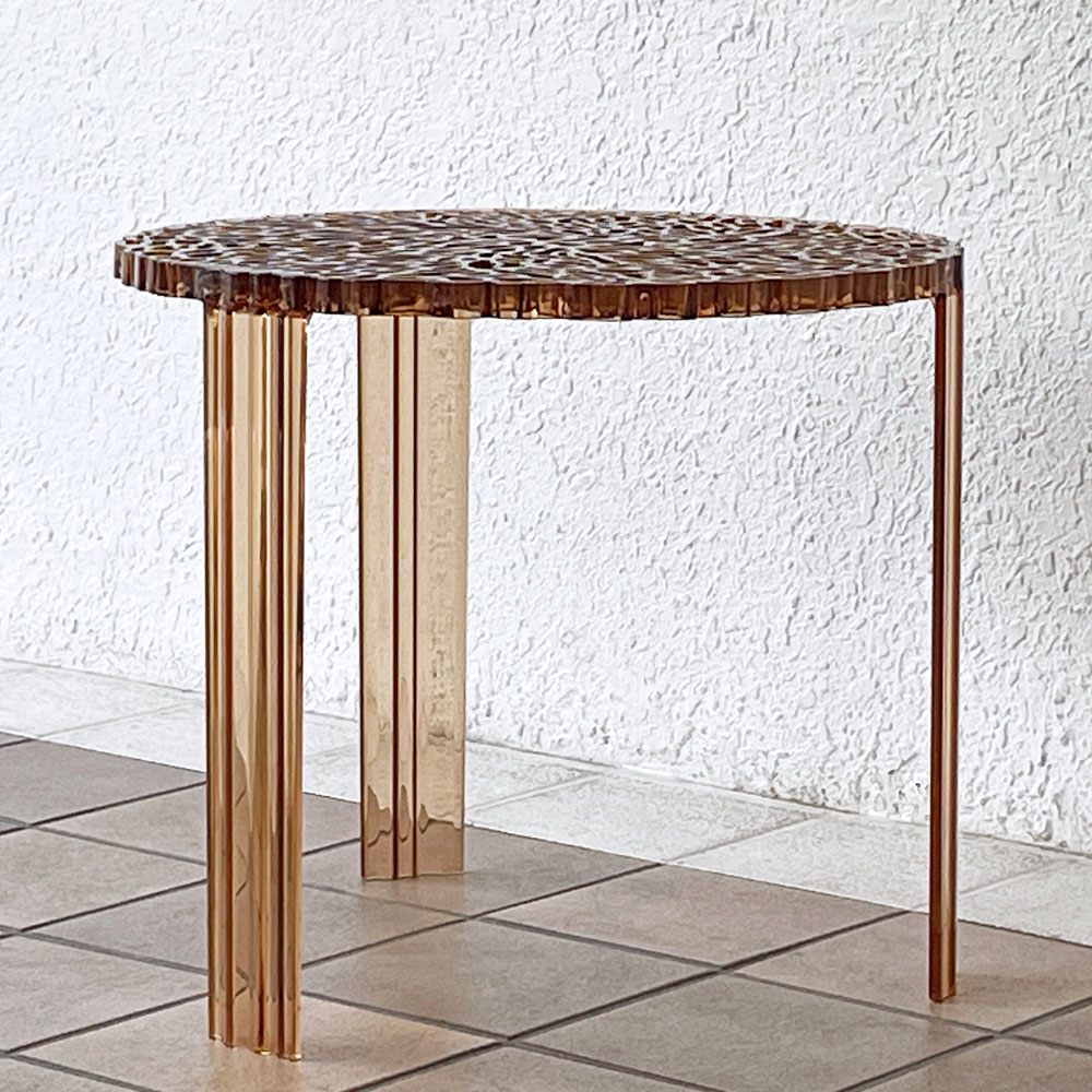 カルテル Kartell ティーテーブル ハイ T-TABLE サイドテーブル ブラック φ50×H44cm パトリシア・ウルキオラ イタリア 定価￥51,500- ◇