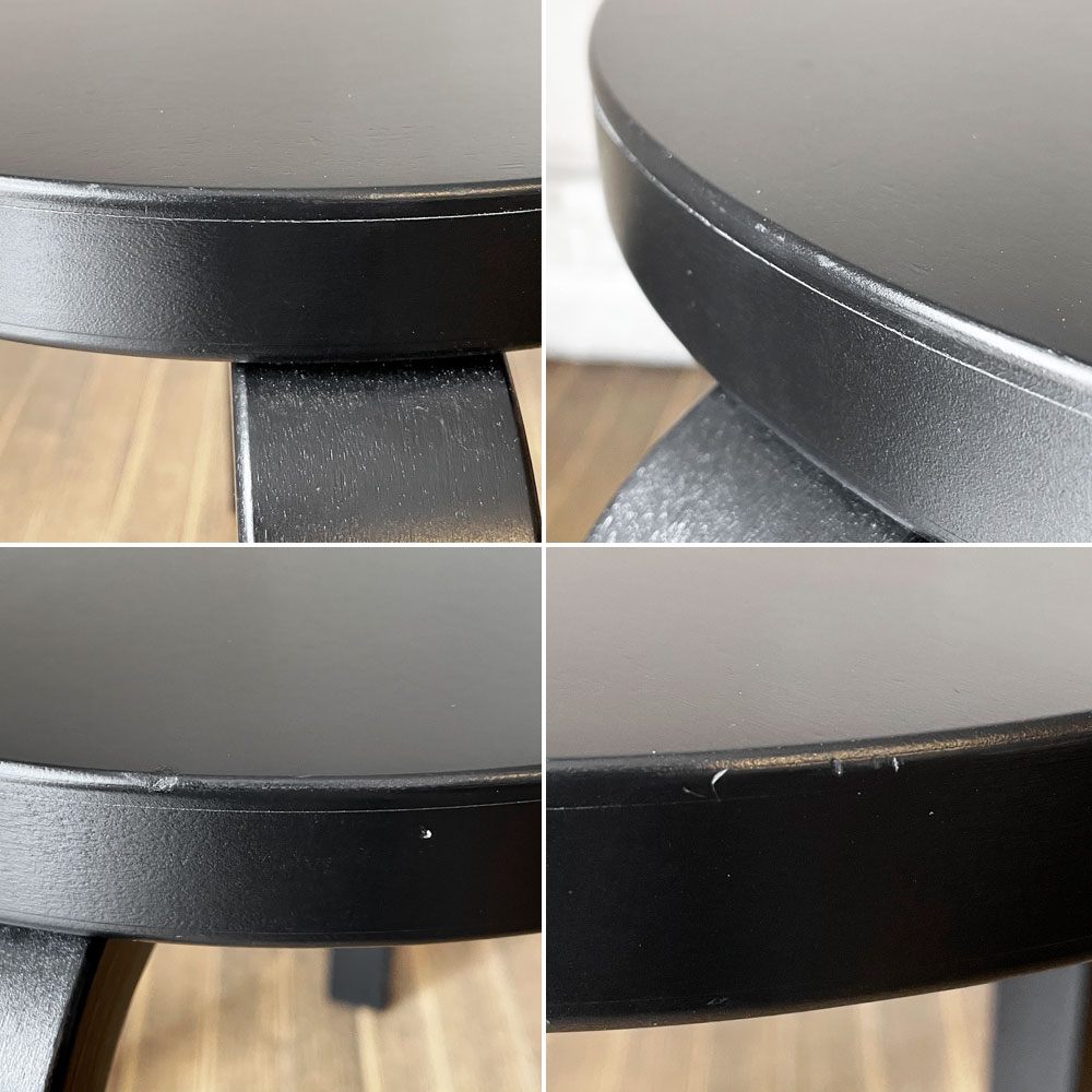 アルテック artek スツール Stool E60 4本脚 バーチ材 ブラックラッカー アルヴァ・アアルト フィンランド 北欧家具 定価￥57,200- ◎