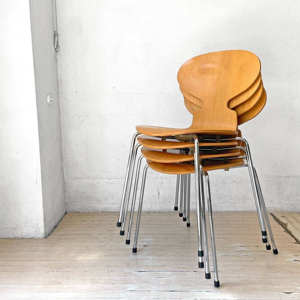 フリッツハンセン Fritz Hansen 3101 アリンコチェア アントチェア 4本脚 ナチュラルビーチ ラッカー仕上げ アルネ・ヤコブセン D ★