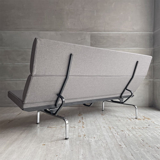 ハーマンミラー Herman Miller イームズソファ コンパクト Eames Sofa Compact 3P 3人掛け C&R. イームズ ミッドセンチュリー ファブリック・ウレタン 張替済 ♪