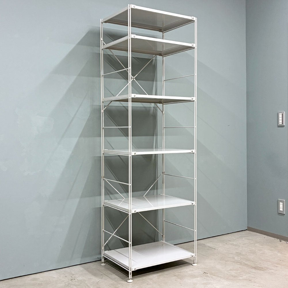 無印良品 MUJI スチールユニットシェルフ オープンシェルフ スチール棚 5段 W58 H175cm ◎