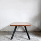 かなでもの KANADEMONO THE LOW TABLE ラバーウッド ブラウン × Black Steel LowTube 幅90cm ■