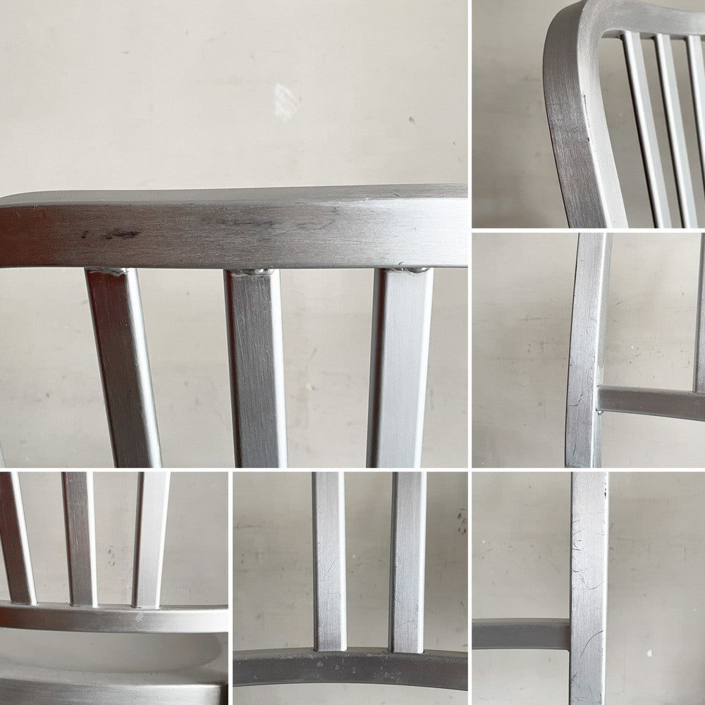 ネイビーバースツール Navy BarStool カウンターチェア アルミニウム インダストリアル リプロダクト A ■