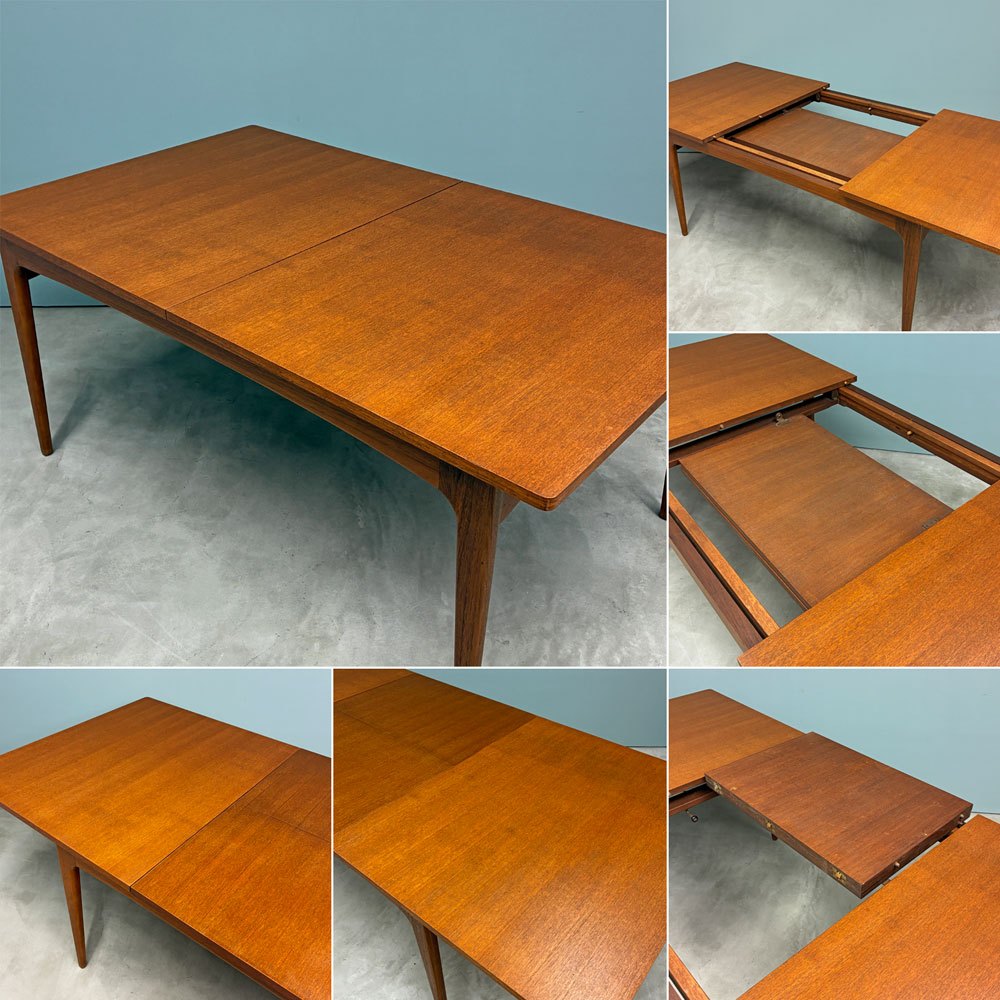 ビンテージ Vintage チーク材 エクステンションダイニングテーブル W168-244cm 伸長式 EX 北欧スタイル ◎