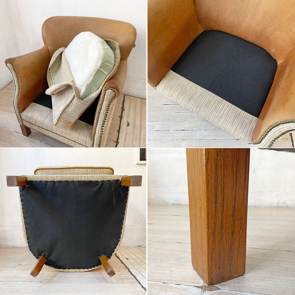 クラッシュゲート CRASH GATE タブレザーワークス tabu Leather Works プラムライトソファ PLUM LIGHT SOFA 1pソファ イージーチェア 廃番 ★