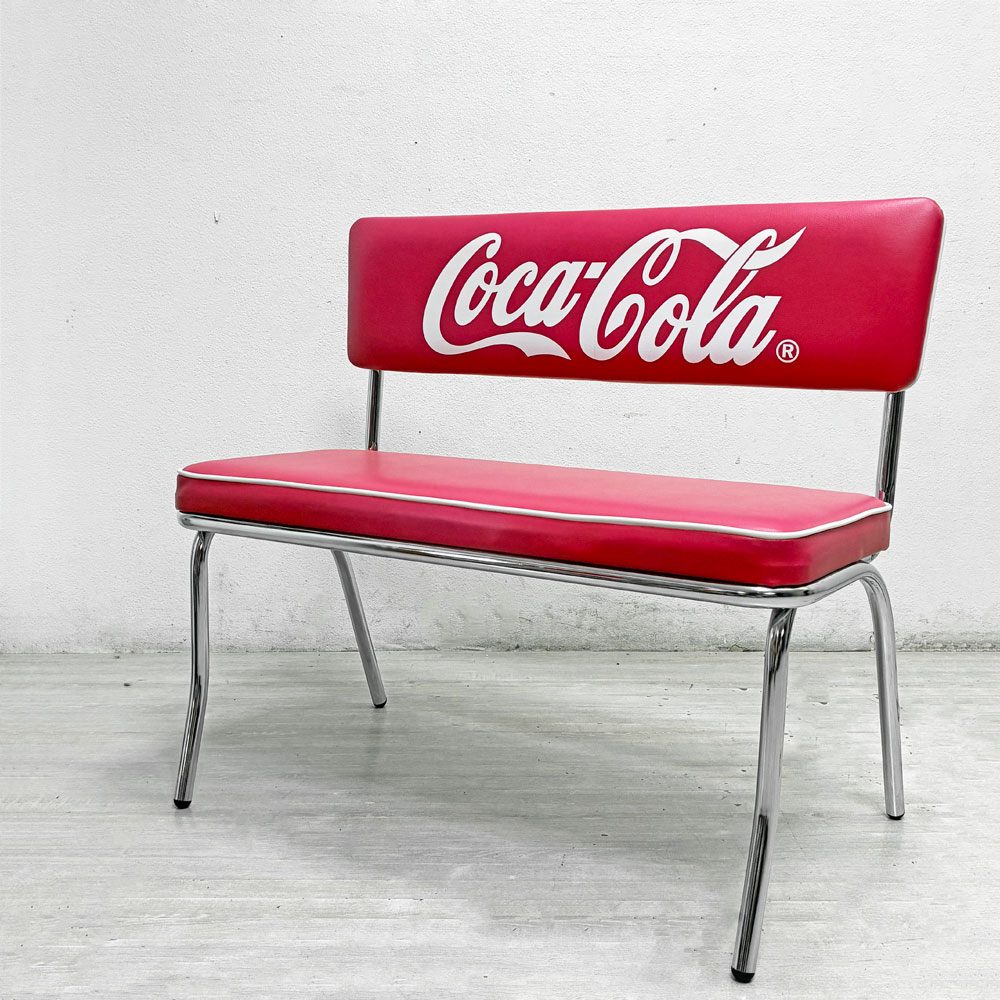 コカ・コーラ Coca Cola コークベンチシート Coke Bench Seat PJ-120C ダイニング カフェベンチ 50sビンテージスタイル 店舗什器 US ●