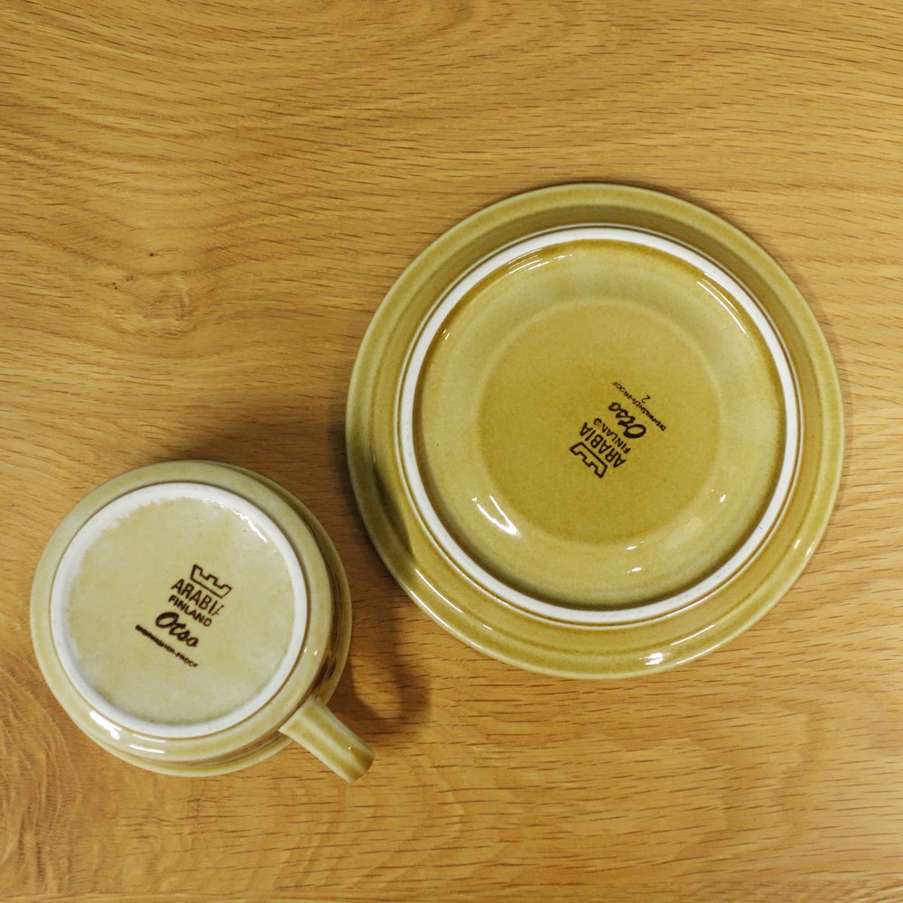 アラビア ARABIA オッソ OTSO ティーカップ＆ソーサー ビンテージ フィンランド 北欧食器 ◎
