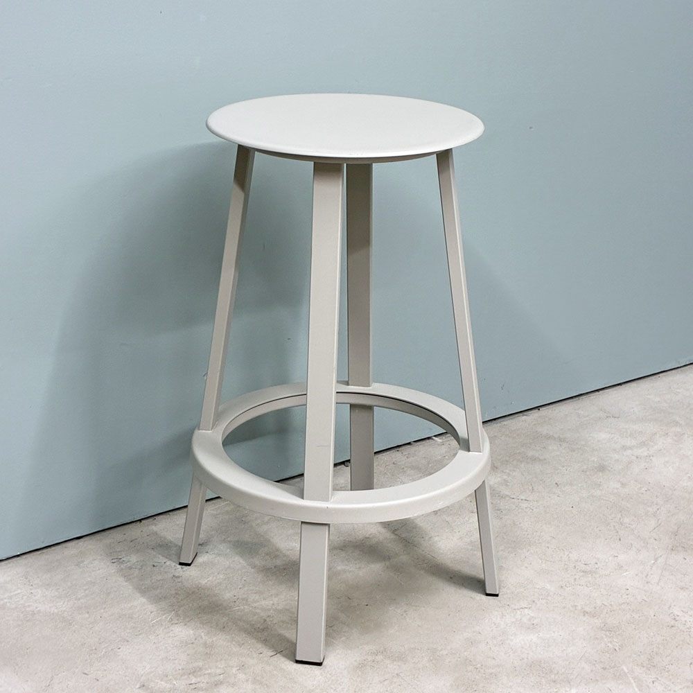 ヘイ HAY リボルバー バースツール ロー REVOLVER BAR STOOL LOW H65cm スカイグレー 回転式座面 レオン・ランズメイヤー デンマーク 定価¥51,700- ◎