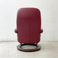 エコーネス EKORNES コンサル Consul ストレスレスチェア stressless リクライニングチェア オットマン付き クラシック レザー Mサイズ 2017年製 B ●