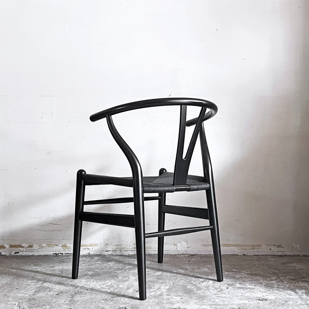 カールハンセン＆サン Carl Hansen & Son CH24 Yチェア ブラックラッカー×ブラックペーパーコード ビーチ材 ハンス・J・ウェグナー デンマーク 北欧家具 A ■