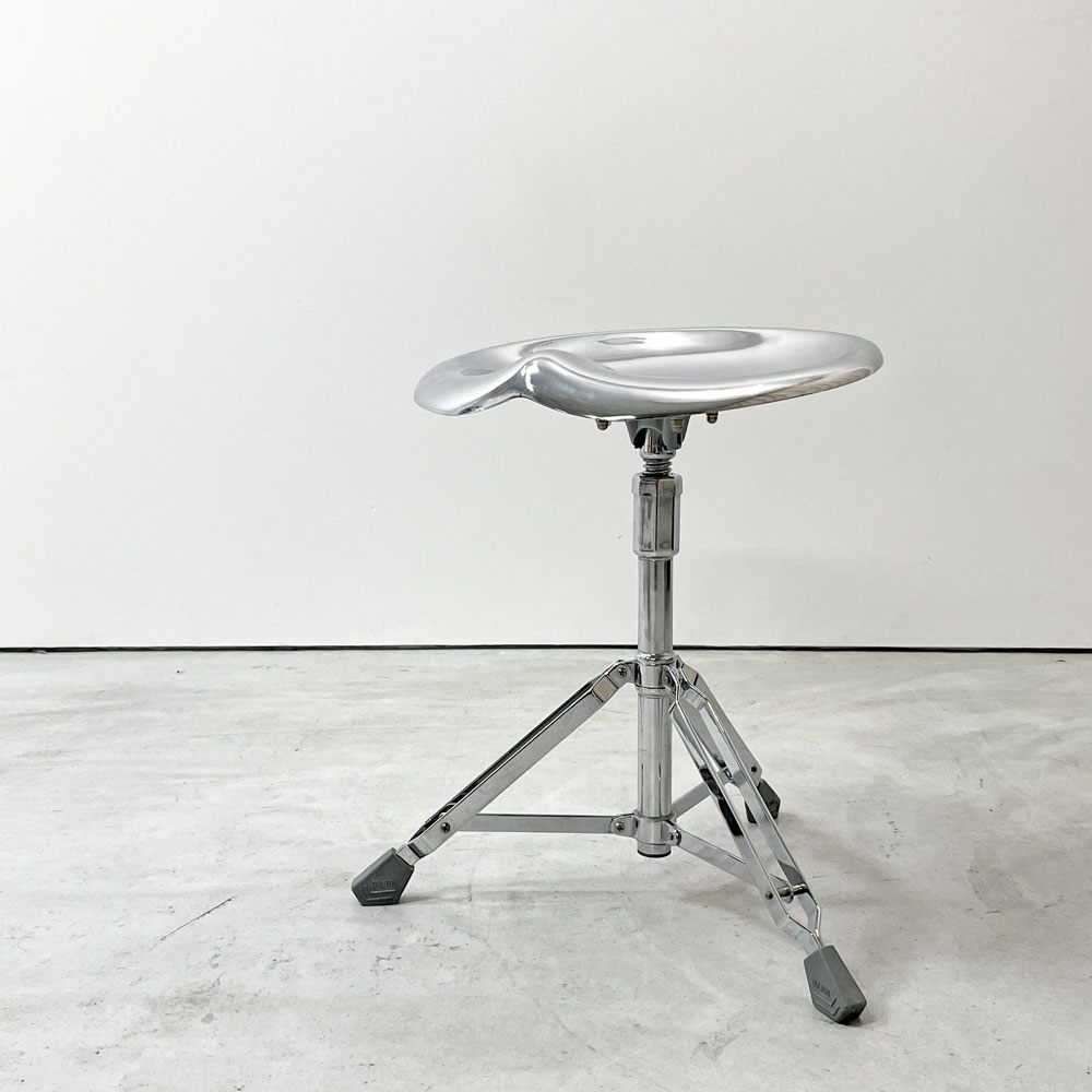 ダルトン DULTON X2 ビートスツール BEAT STOOL 回転式 無段階高さ調節 スチール クローム 折り畳み 廃番 C ●