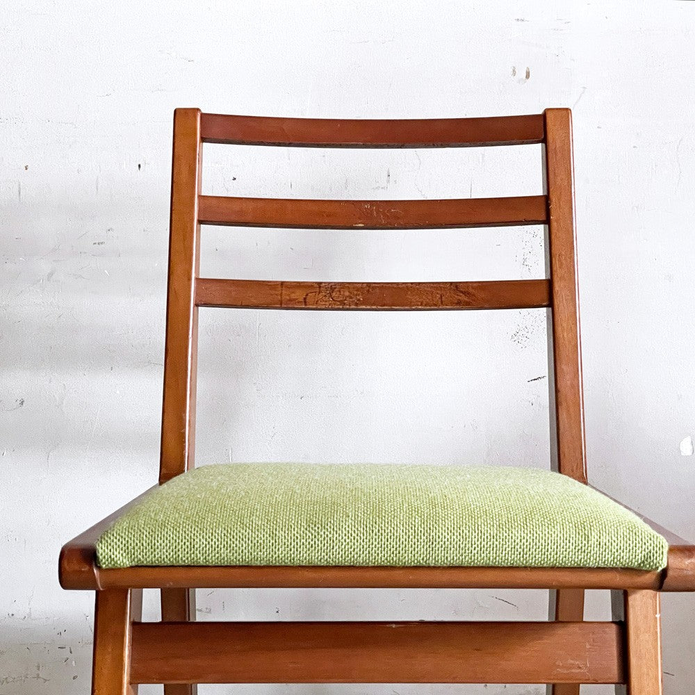 UKビンテージ UK Vintage ラダーバック ダイニングチェア ファブリックシート 英国家具 ■