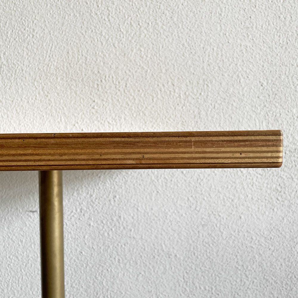 ビンテージスタイル Vintage Style 節入り杉天板×スチール脚 ゴールド カフェテーブル ダイニングテーブル スクエア W60cm 〓