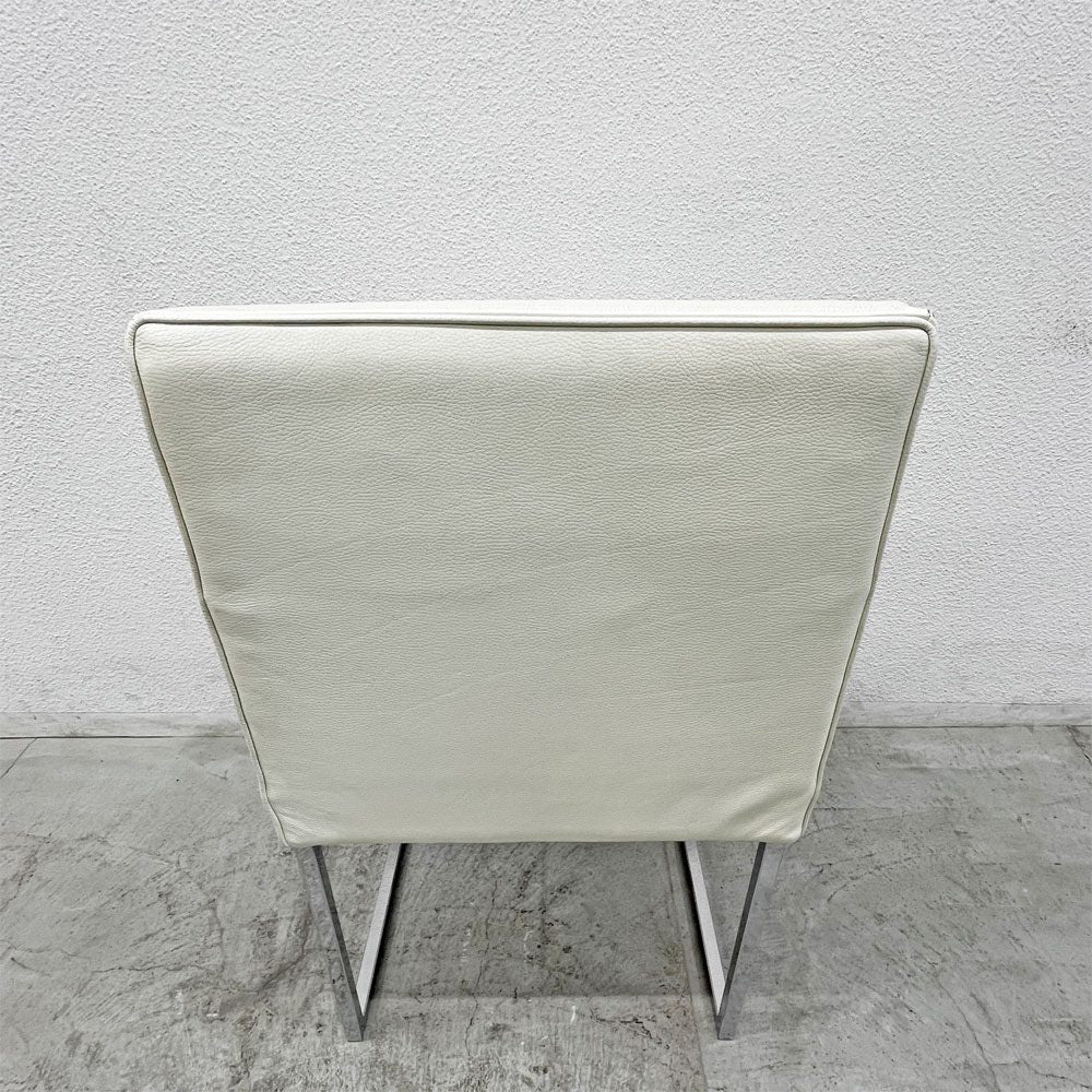 フェンディ・カーサ FENDI CASA エー・ビー・デュアメル AB Duhamel ダイニングチェア 本牛革 オフホワイト 参考価格 約45万～65万の品 C 〓