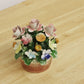 カポディモンテ CAPODIMONTE 陶花 フラワー オブジェ H11.3cm イタリア B ◎