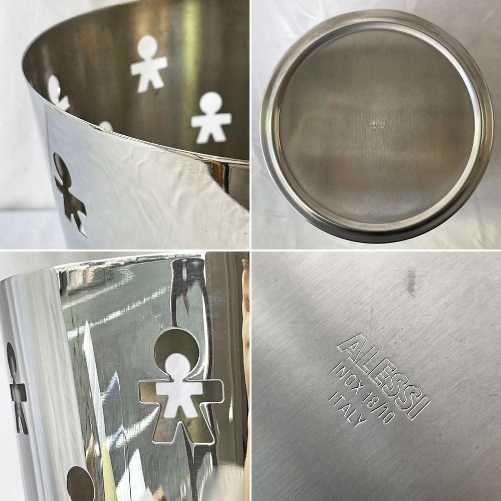 アレッシィ ALESSI ジロトンド GIROTONDO ペーパーバスケット 小物入れ トラッシュ ステンレス ◇