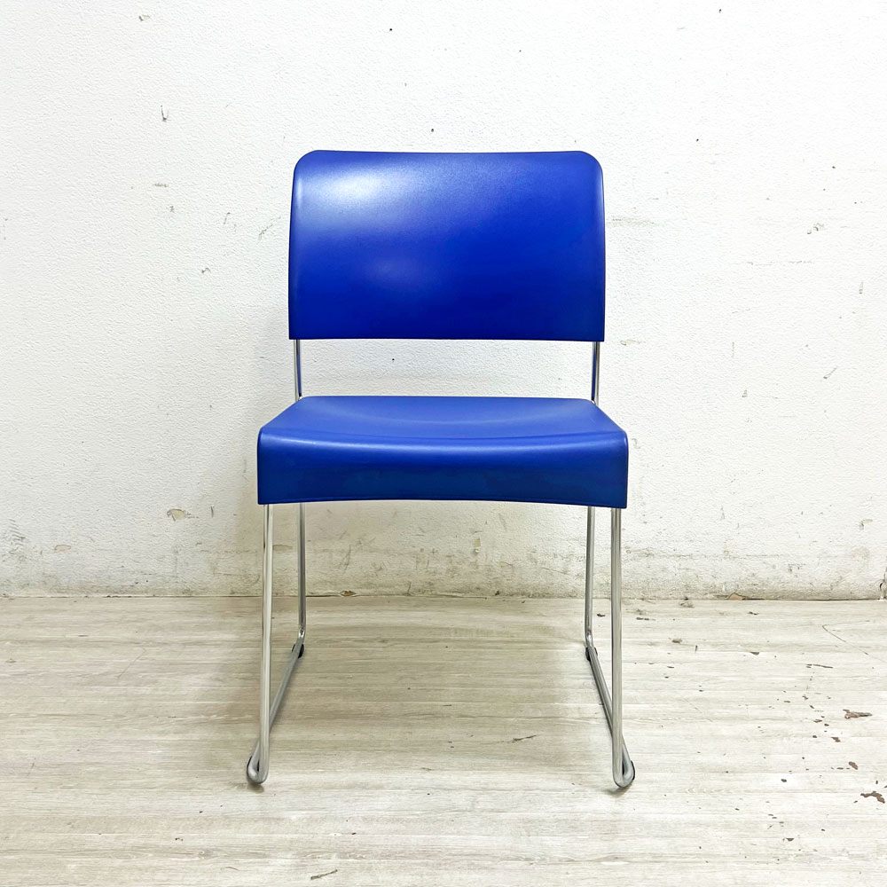 ヴィトラ Vitra シムチェア Sim chair スタッキングチェア ジャスパーモリソン ブルー 参考定価￥50,600 A ●
