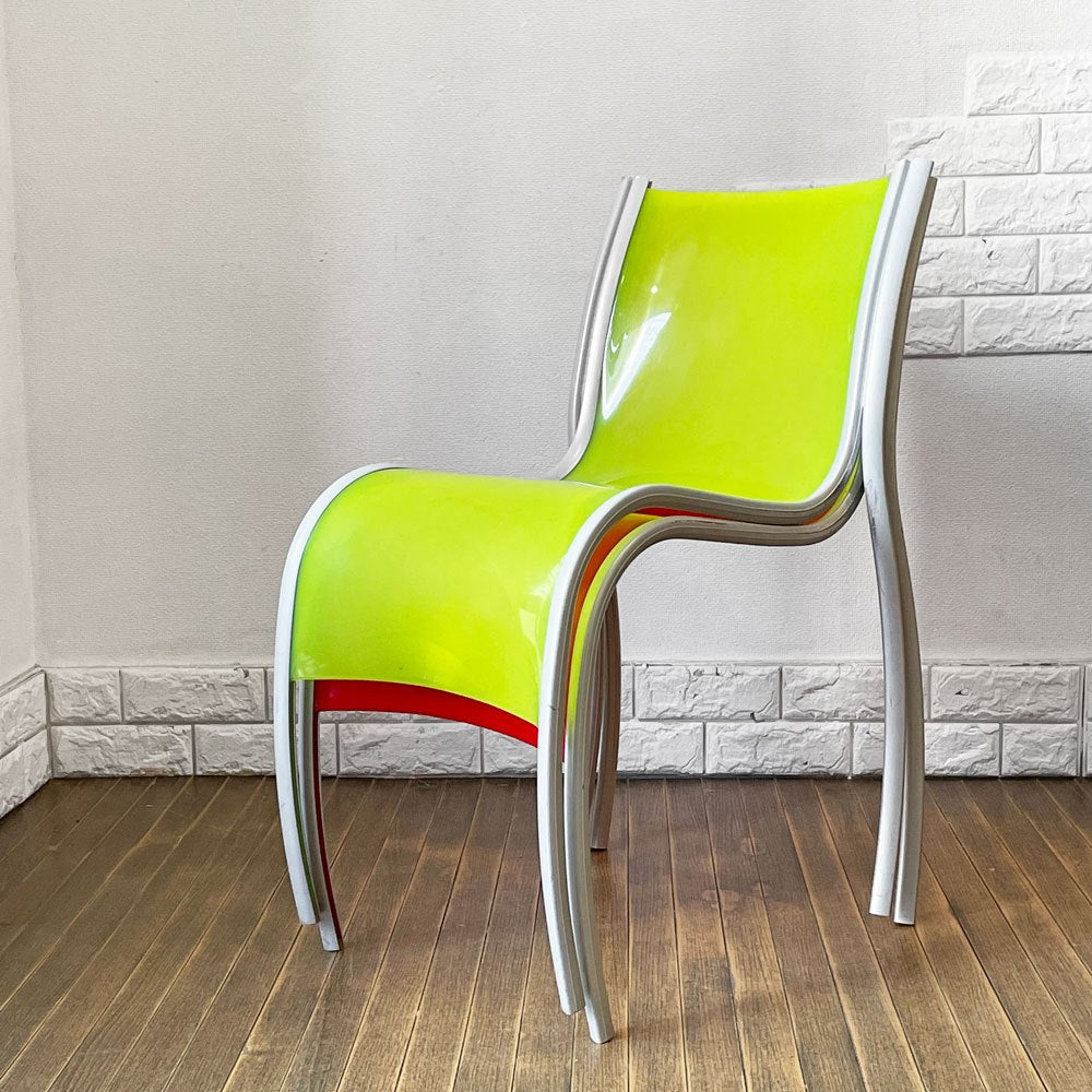 カルテル Kartell FPE chair スタッキングチェア ダイニングチェア アルミ ポリプロピレン グリーン ロンアラッド イタリアモダン 廃番 ◎