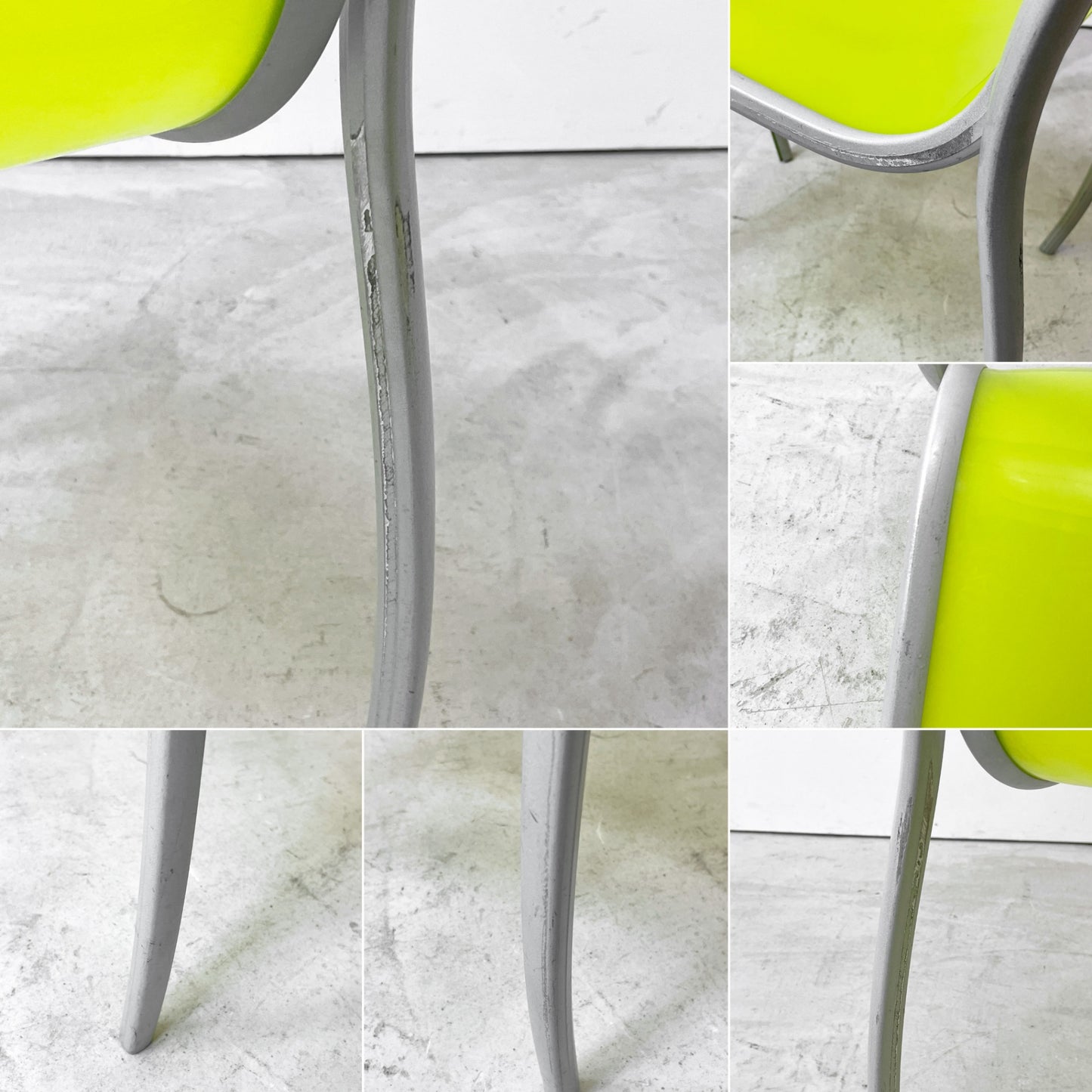 カルテル Kartell FPE chair スタッキングチェア ダイニングチェア アルミ ポリプロピレン グリーン ロンアラッド イタリアモダン 廃番 A ●