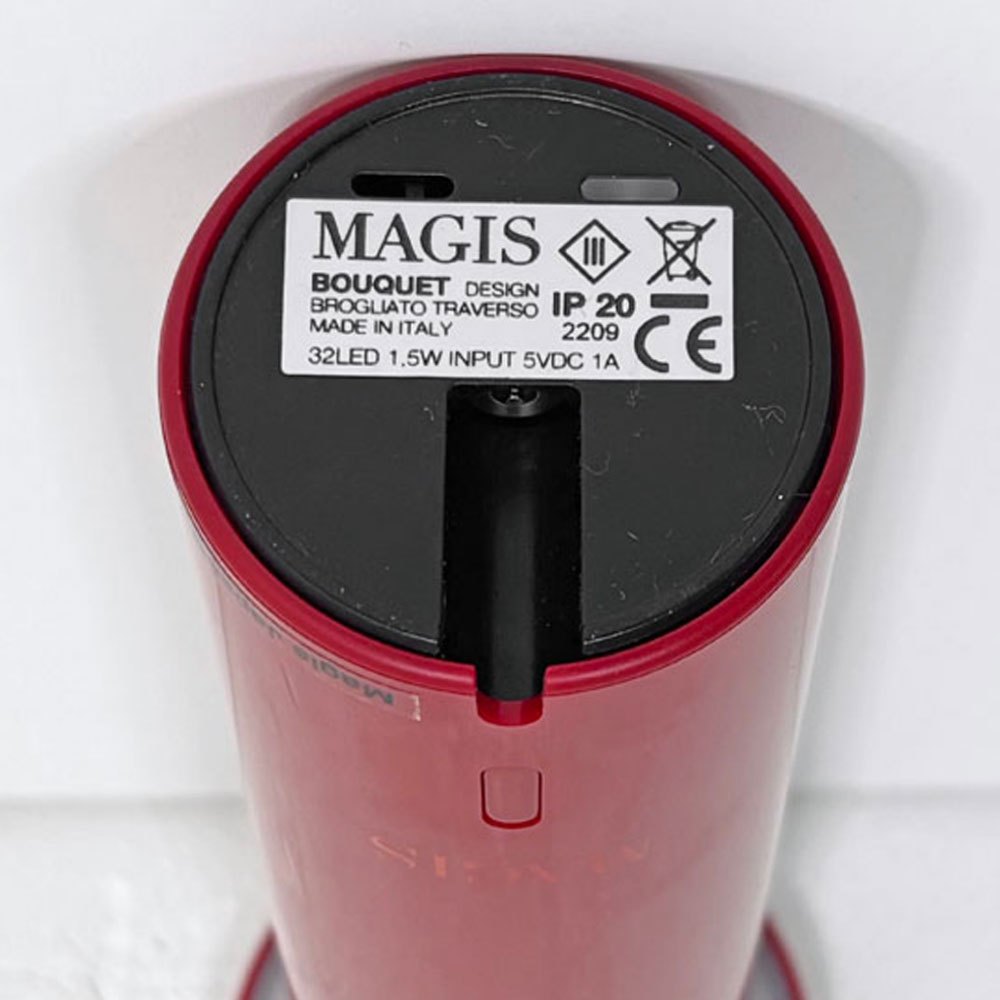 ●マジス MAGIS ブーケ Bouquet ポータブルランプ フラワーベース ボルドー 内蔵型LED 調光可 箱付 ブロリアート・トラヴェルソ 定価￥39,600- 未使用品