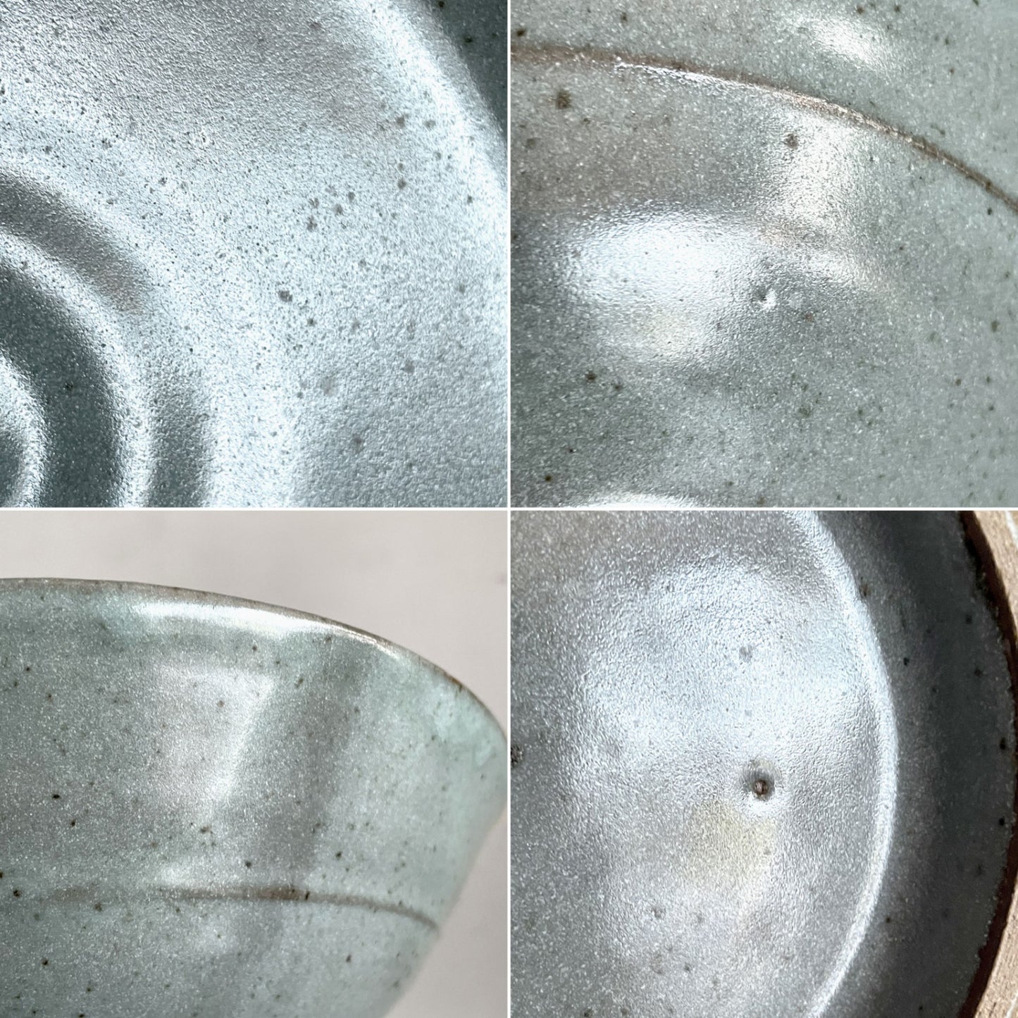 小川甚八 青灰釉 8寸鉢 深鉢 深皿  Φ23.5cm 甚八窯 笠間焼 美品 ■