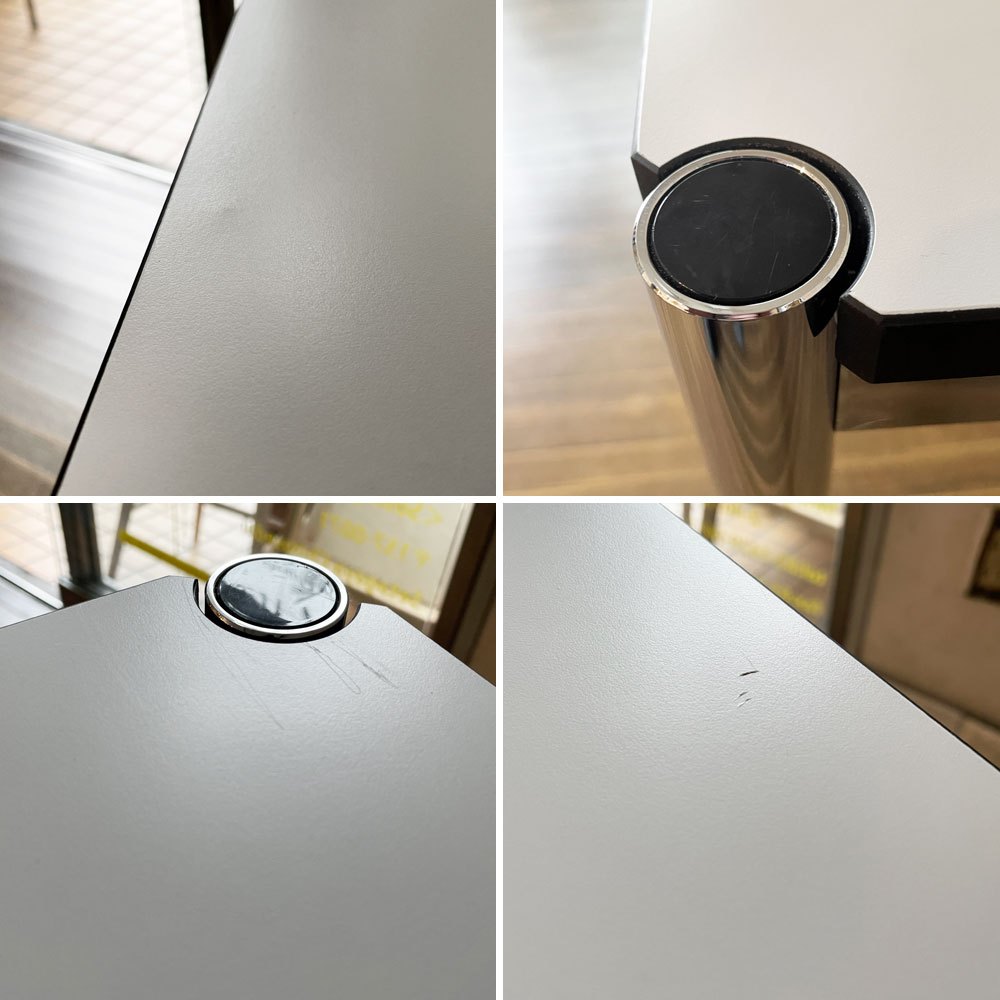 USMモジュラーファニチャー USM Haller USMハラーテーブル ワーキングデスク ダイニングテーブル パールグレーラミネート アジャスター 高さ調整リング付き+H2cm スイス ◎