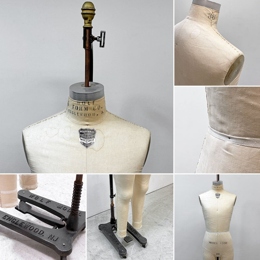 ウルフフォーム WOLFFORM ハンギング トルソー フルボディ ドレスフォーム Dress Form メンズ Male 36号 フルレングス アメリカ ●