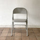 チューブラースチール フォールディングチェア TUBULAR STEEL FOLDING CHAIR 折りたたみ椅子 グレー アメリカ インダストリアル PFS取扱 B ◇