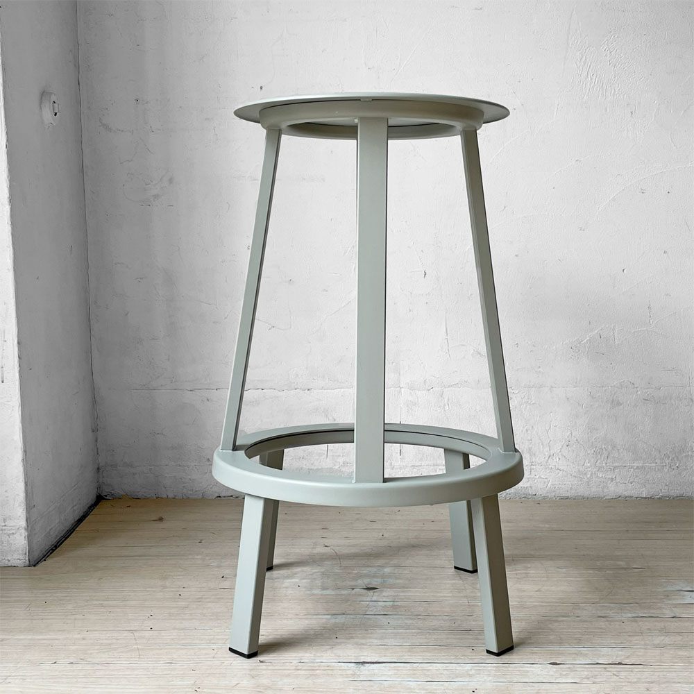 ヘイ HAY リボルバー バースツール ロー REVOLVER BAR STOOL LOW H65cm スカイグレー 回転式座面 レオン・ランズメイヤー デンマーク 定価￥49,500- ★