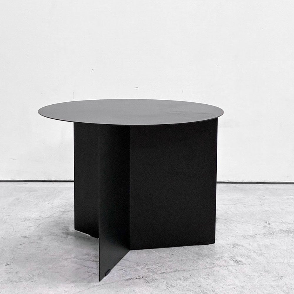 ヘイ HAY スリットテーブル SLIT TABLE XL サイドテーブル ローテーブル ラウンド Φ45cm スチール ブラック 北欧 デンマーク モダン B ●