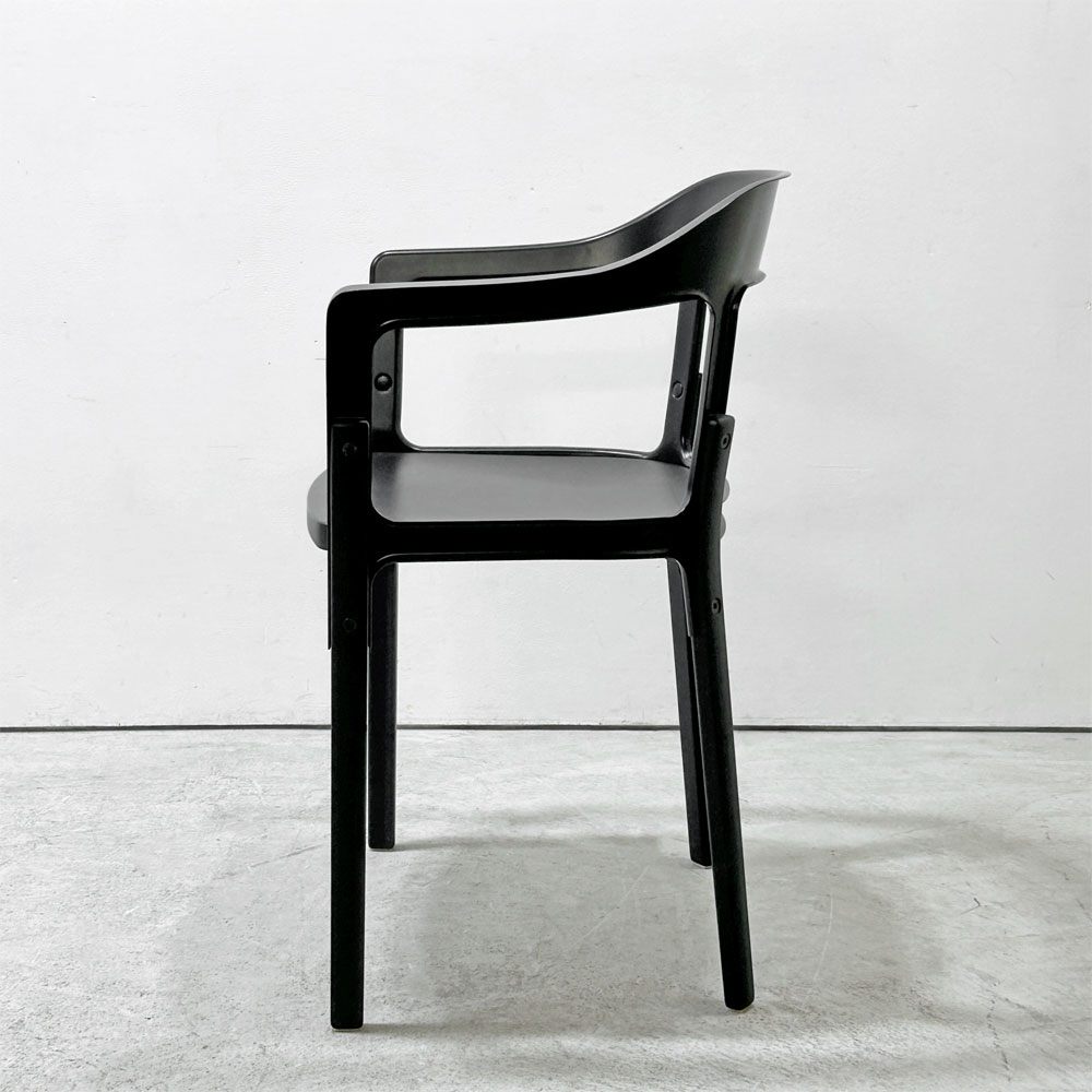 マジス Magis スティールウッドチェア Steelwood Chair アームチェア ブラック × ブラック ビーチ ロナン＆エルワン・ブルレック イタリア ●