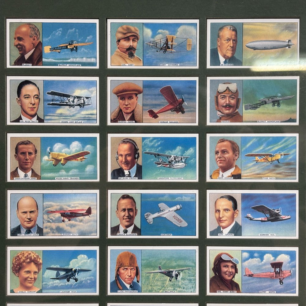 Carreras Famous Airmen ＆ Airwoman シガレットカード タバコカード 額装品 ●