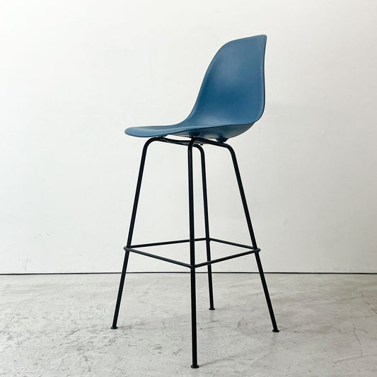 ハーマンミラー Herman Miller イームズプラスチックシェルスツール バーハイトスツール H115.5cm ポリプロピレン製 ブルー ミッドセンチュリー B ●