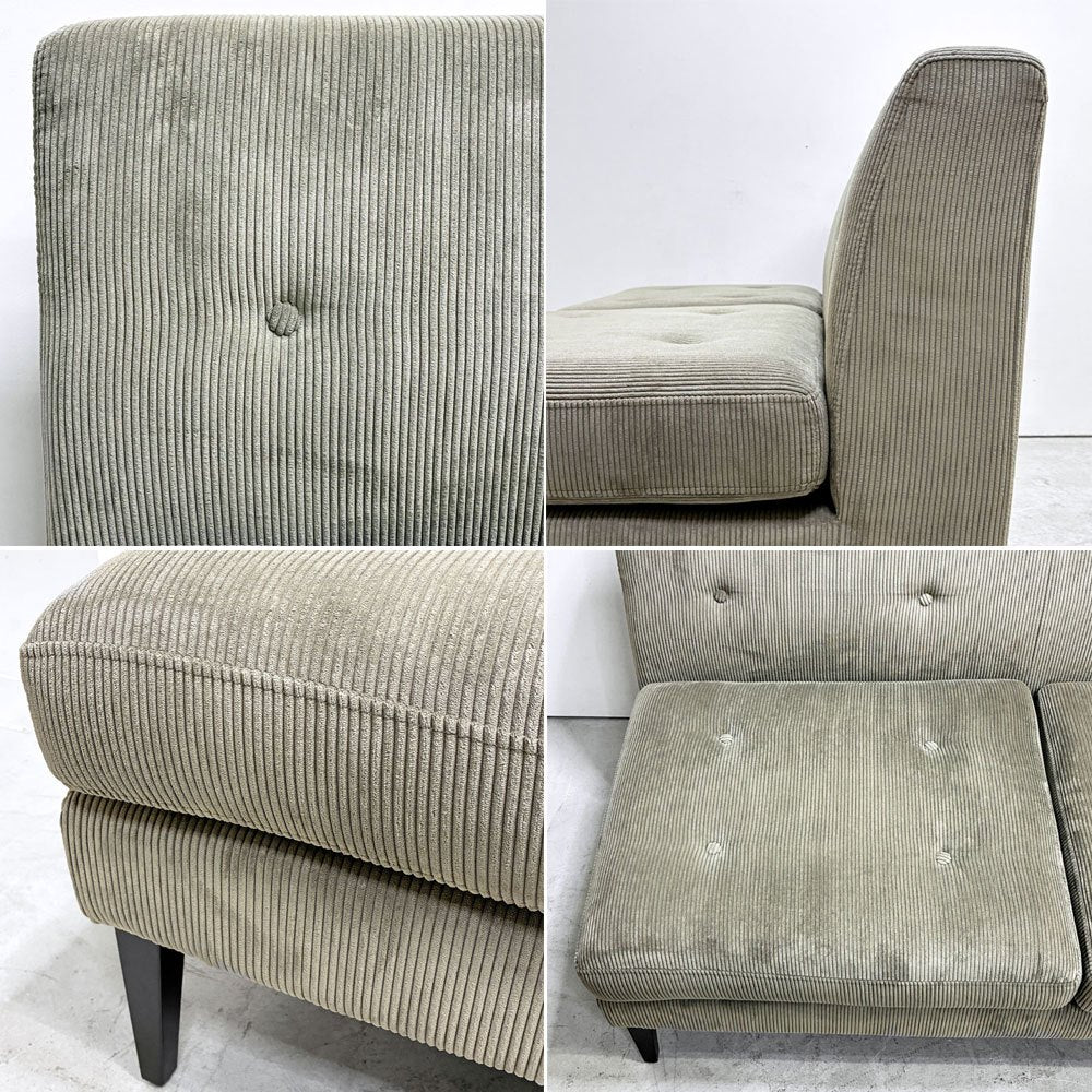 クラッシュゲート CRASHGATE ノットアンティークス Knot Antiques グレス GRESS 2人掛けソファ コーデュロイ 肘なし インダストリアル ●