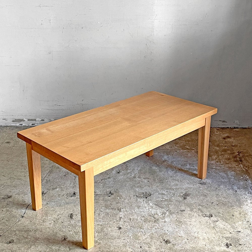 無印良品 MUJI ローテーブル センターテーブル タモ材 W90cm ナチュラルスタイル 廃番 ■