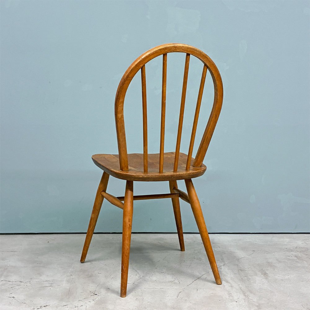アーコール Ercol フープバックチェア ダイニングチェア スポークバック エルム材×ビーチ材 UKビンテージ 英国家具 ◎