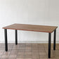 かなでもの KANADEMONO ザ・テーブル THE TABLE デスク W140xD74.5cm ウォールナット スクエアバー脚 配線孔オプション スリット ◇