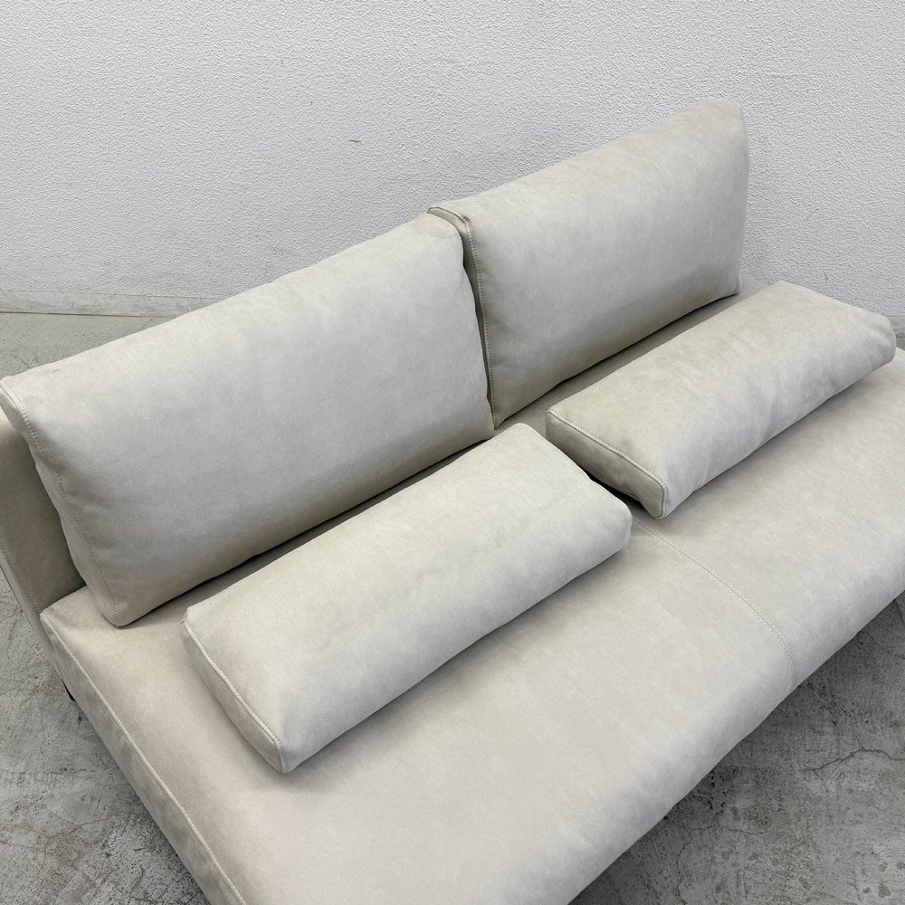 リラックスフォーム RELAXFORM グラシエーロ GLACIERO 2人掛けソファ W161cm プライムレザーテックス プラチナグレー 関家具 定価￥98,000- 〓